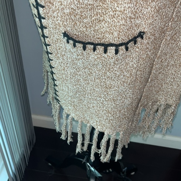Mustered Cozy and Warm Blanket Stitch Open Tan Cardigan size Large - Picture 3 of 7